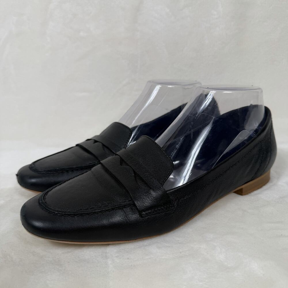 Coach Penny Loafers Women’s 9.5 Black Leather Slip On Classic Preppy Flats
